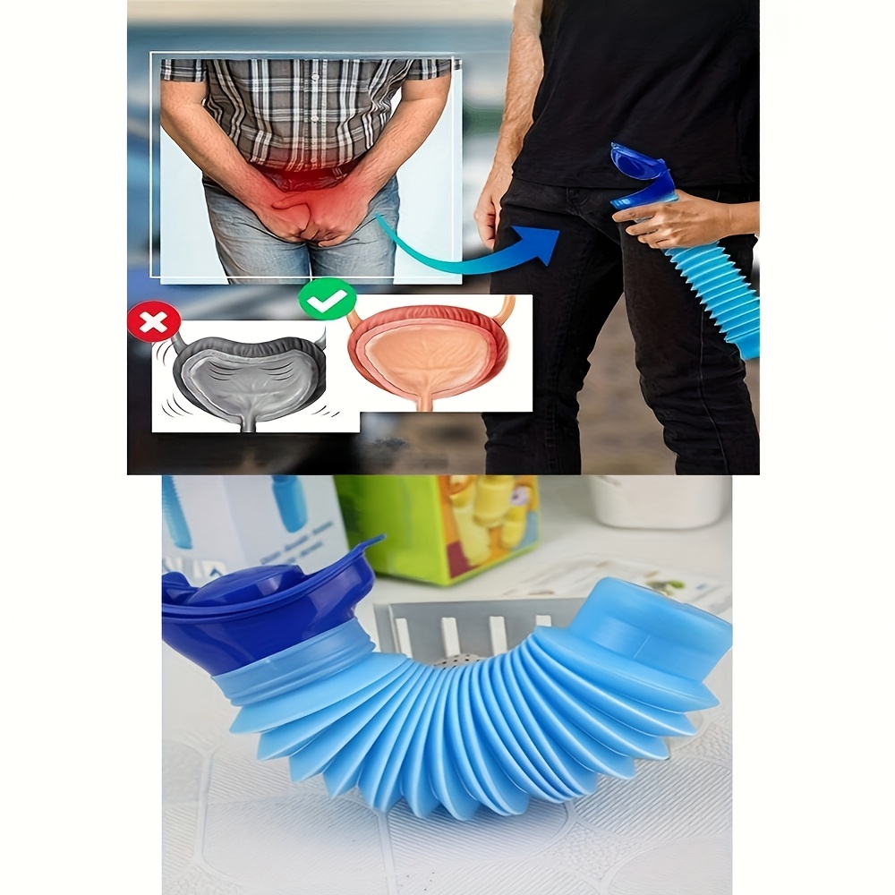Portable Folding Urinal for Men, Women, and Children - Leakproof, Easy to Carry, Ideal for Camping, Long Drives, Outdoor Events - Durable ABS Material, Compact Storage Bag Design