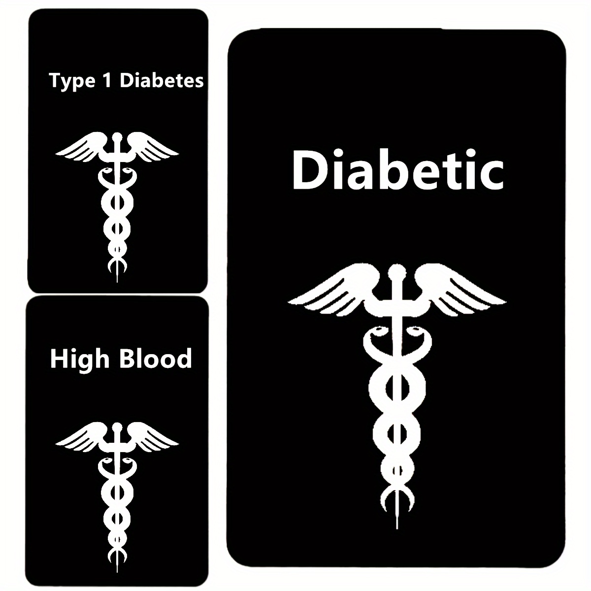 

1pc Medical Id Interesting Wallet Card, Wallet Card For Men, Type 1 Type 2 Diabetes Letters Pendant Wallet Card