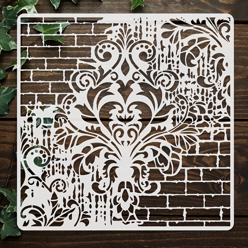 Image of Large 30x30cm Reusable Lace Stencil Suitable For Diy Crafts - Large Floral, Marker & Colored Templates, Decorative Transfer Stencils For Wall Decor, Scrapbooking, Fabric & Wood Art