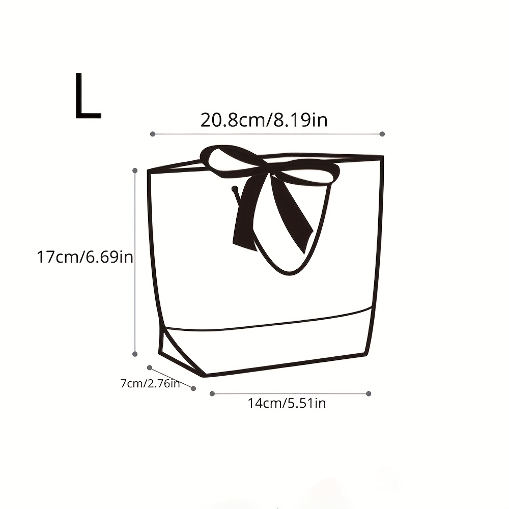 TEMU Jcjx 10-pack White Paper Tote Bags With And , Foldable Shopper Bags For Weddings, Birthdays, Parties, Bakery Packaging - Ideal For Halloween, Thanksgiving, Christmas, New Year'