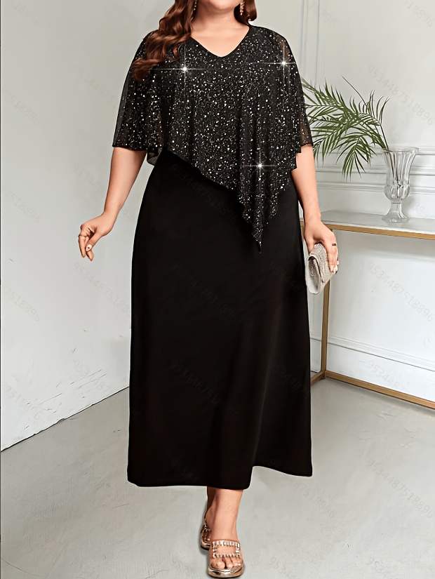 plus size womens plus size spring summer dress elegant - Temu Georgia