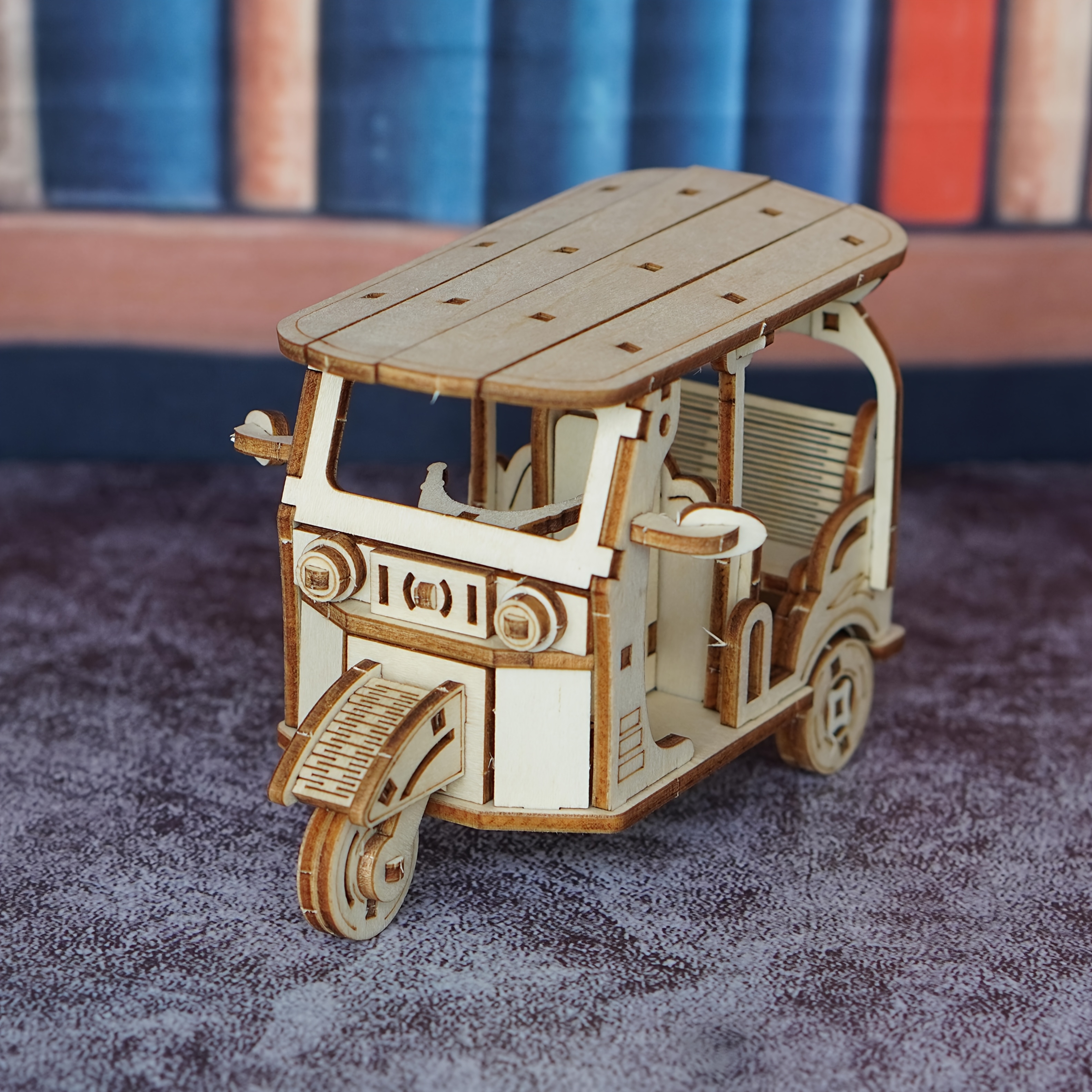 Image of 3d Wooden Puzzle Tricycle Model Kit, Handmade Diy Assembly Building Block Toy, Suitable As A Gift Or Decoration For Christmas And Halloween