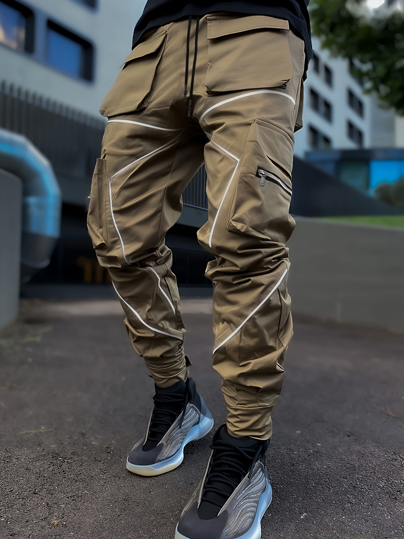 men's cargo pants brand loose straight sports trousers