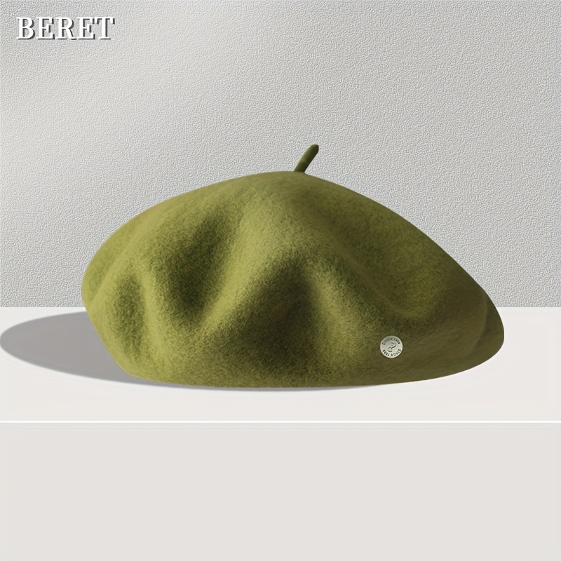 TEMU Vintage Beret Hat - Face-flattering Round, Lightweight Winter Berets With Solid Colors (bridal Shower, Wedding Guest, Date Night) - & Easy