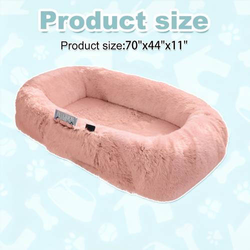 human dog bed 70x44x11 size and pets washable faux fur dog bed for people off napping orthopedic dog bed