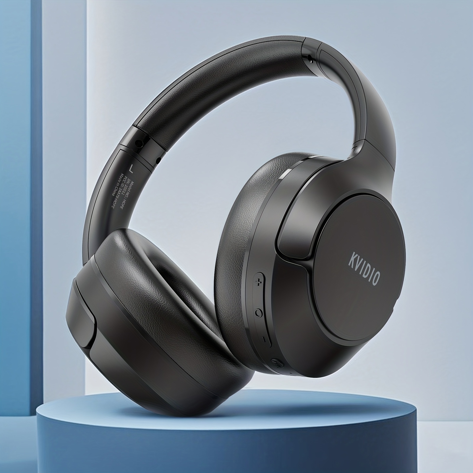 TEMU Active Noise Cancellation Wireless Over-ear Headphones With Microphone, Foldable Design, Lightweight,, Vivid , Support Dual Device Connection,