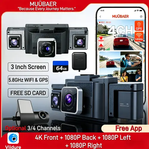 4 Channel Reverse Camera dash cam 4 camera sold on Temu United States