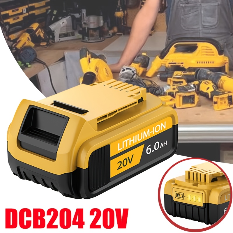 

Battery For Dewalt 20v 20 Volt .0ah Dcb204 Dcb200 Dcb206 Lithium Ion Replacement Christmas Gifts Dad Men's New Year Gifts