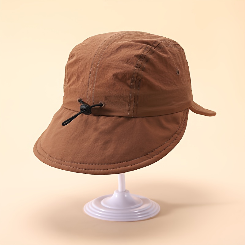 1pc Kids' Cartoon Style Breathable Skin-Friendly 50+ UPF Sun Hat, Bucket Hats, Wide Brim Summer Outdoor Adjustable Beach for Boys Girls,Temu