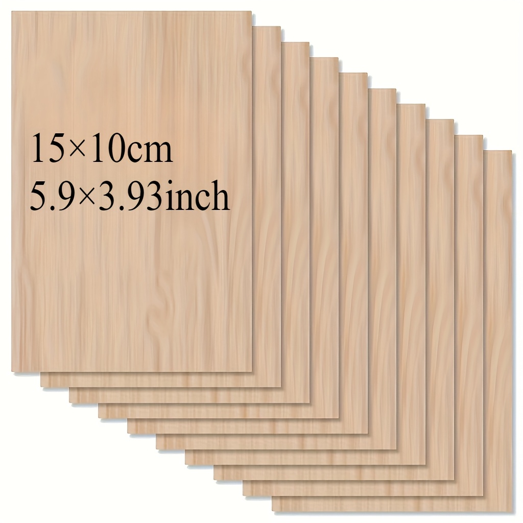 

Lot de 5 planches de bois de bouleau, 15x10cm, avec surface lisse en contreplaqué pour la découpe laser, la sur bois, la fabrication de modèles et le teintage de panneaux de bois non .