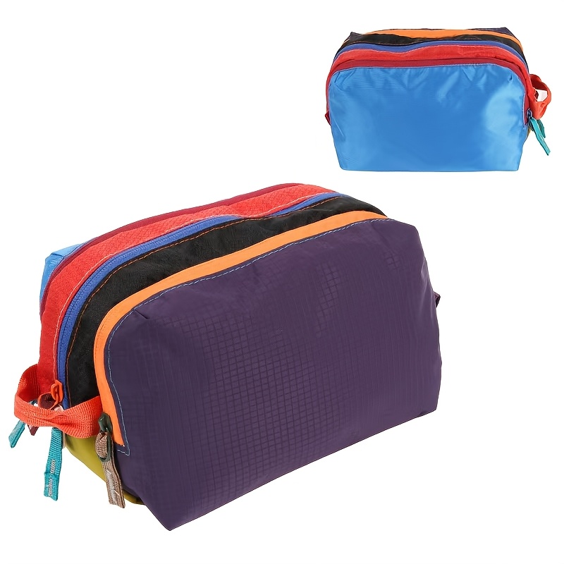 TEMU Christmas Dopamine Color Toiletry Bag Organizer, With 3 Main Zippered Compartments For , Portable And Well-organized Storage. Can Hold Daily