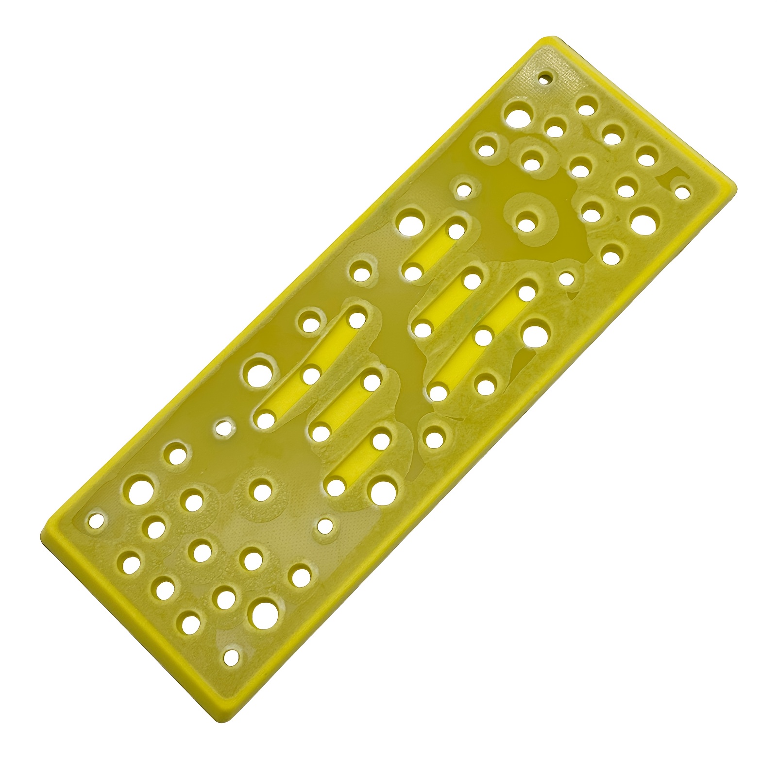 70x198mm Electric Sander Dry Sanding Accessory Base - Durable, Electric Sander Polishing Disc, Yellow Rectangular Design, Self-adhesive Sanding Pad For Efficient Grinding Work