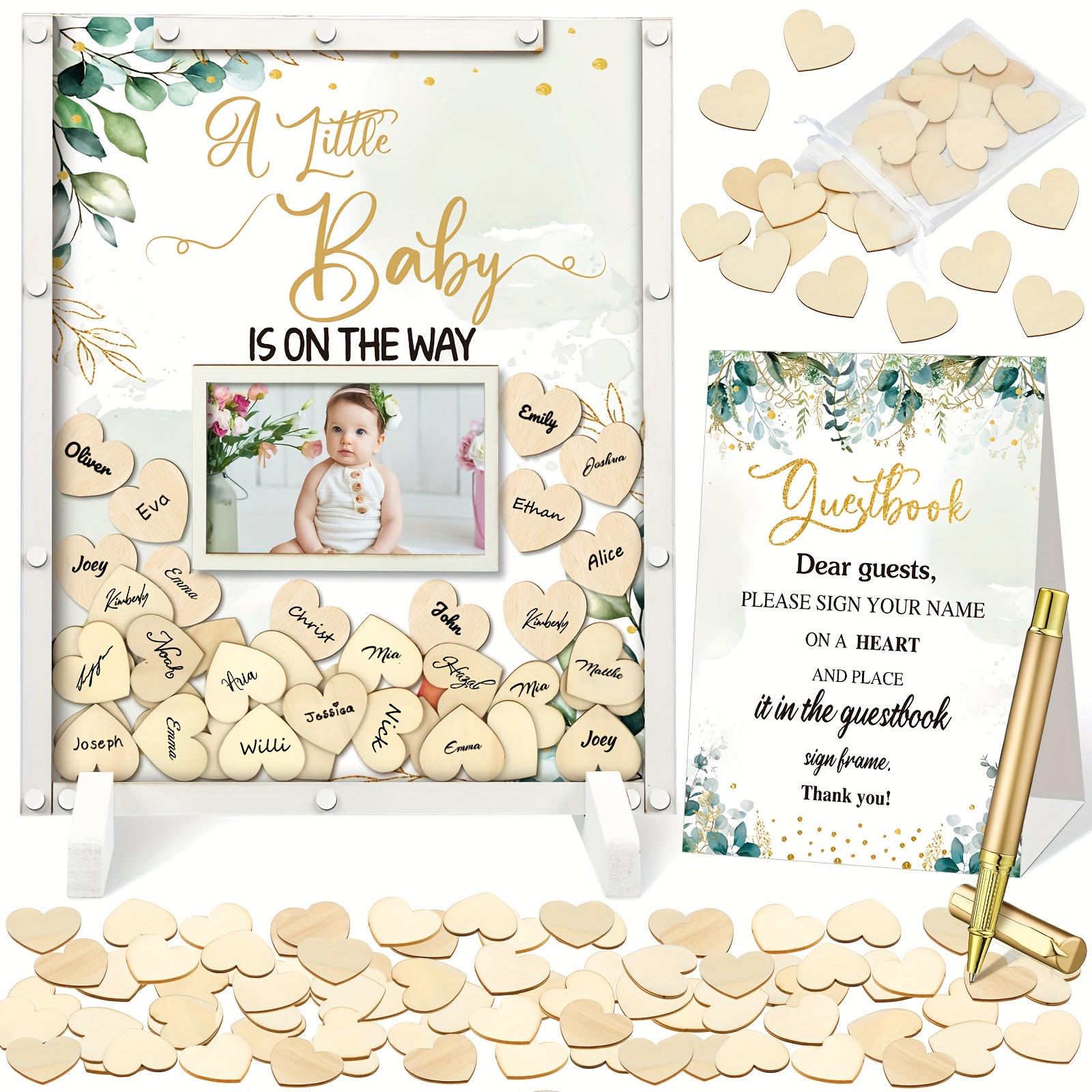 baby shower guest book sold on Temu United States