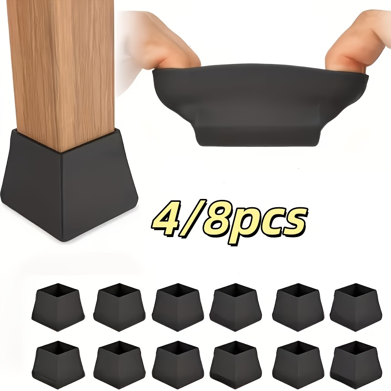 TEMU Set da 8 pezzi di tappetini spessi in silicone per tavoli e sedie, tappetini antiscivolo per la protezione di mobili e pavimenti, adatti a tutti
