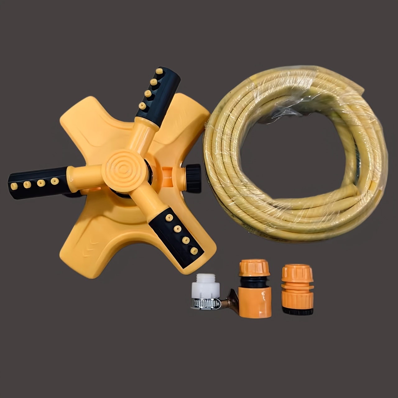 TEMU Sprinkler Kit, Garden Lawn Watering Automatic Rotating Sprinkler Head Household Irrigation Hose Set 360-degree Rotating Sprinkler With Hose