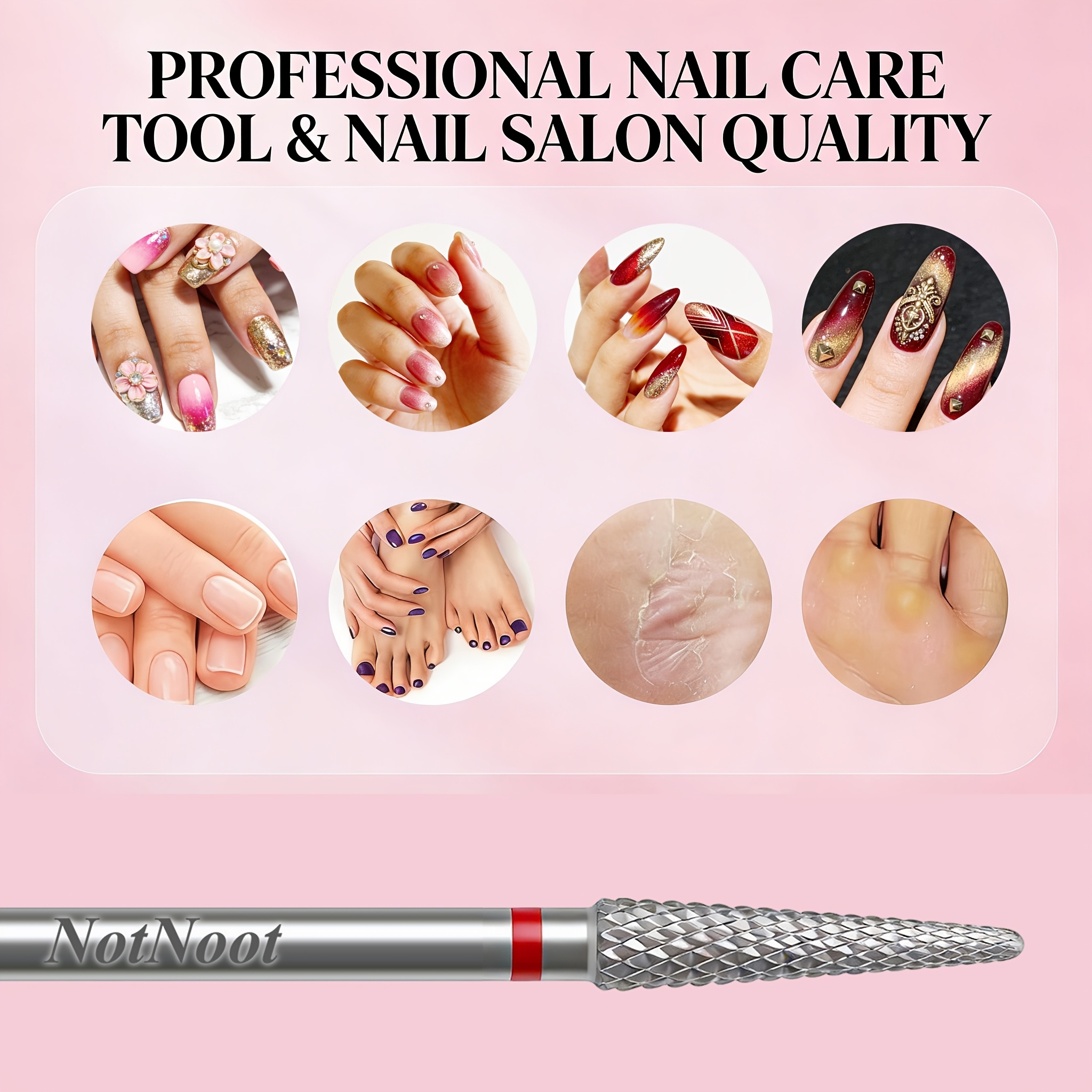 Multifunction Carbide Nail Drill Bit for Gel Removal
