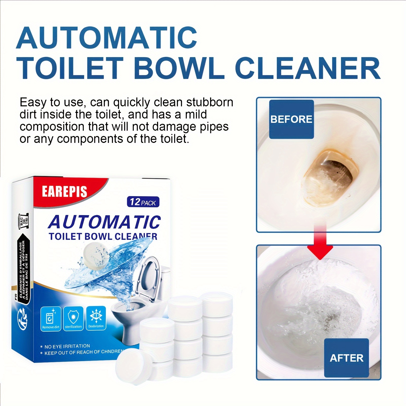 Easy Cleaning Toilet Automatic Cleaner No Scrubbing Required - Temu ...