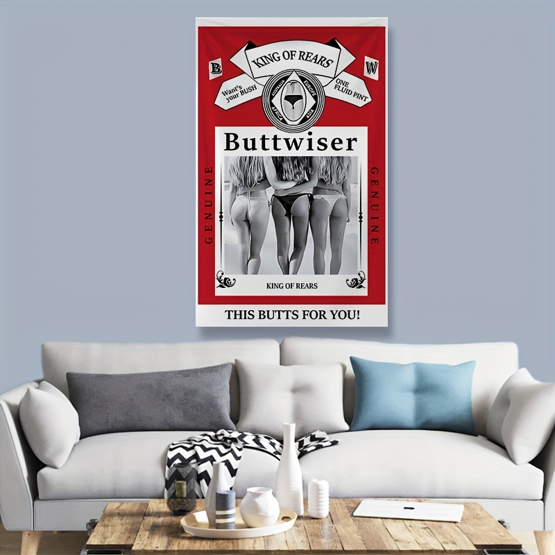 Titties & Beer That's Why I'm Here Funny Garden Flag 3x5 FT, double sided  with Grommets for College Dorm Indoor and Outdoor