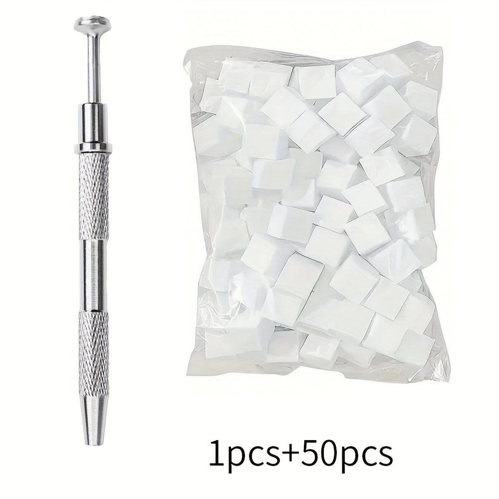50pcs Mini Sponge Cubes With 1pc Tweezer Gripper, Nail Coloring Sponge Gradient Blending Nail With Claw Picking Tool