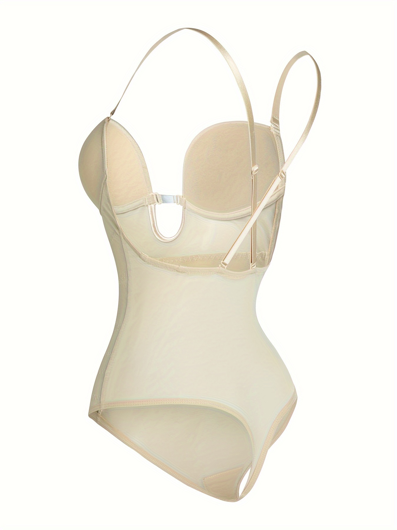 Deep V Clear Strap Backless Thong Girdle Shapewear Body Shapers