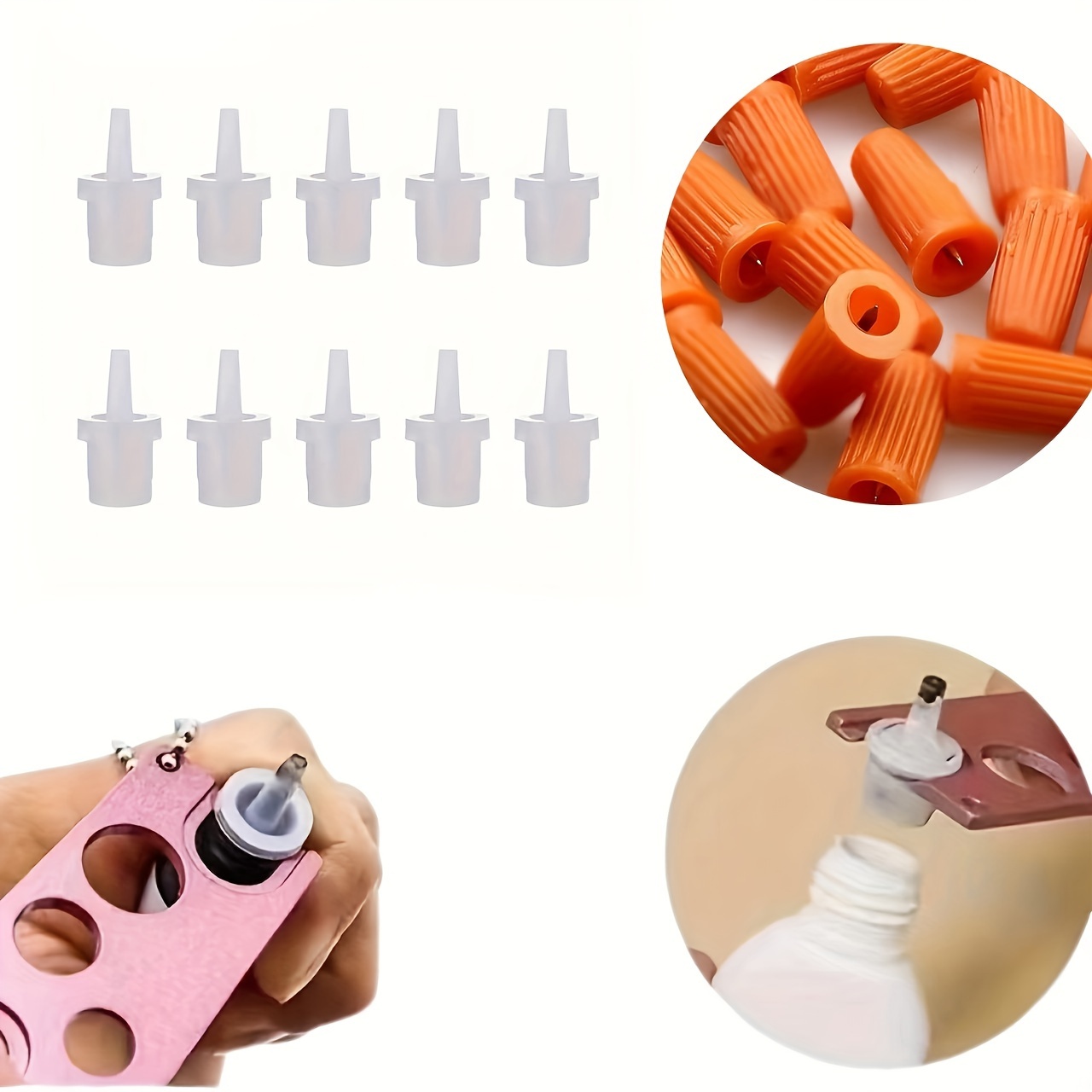 

21pcs Eyelash Extension Glue Bottle Nozzles Set - Hypoallergenic, Easy-to-use Adhesive & Essential Oil Tools