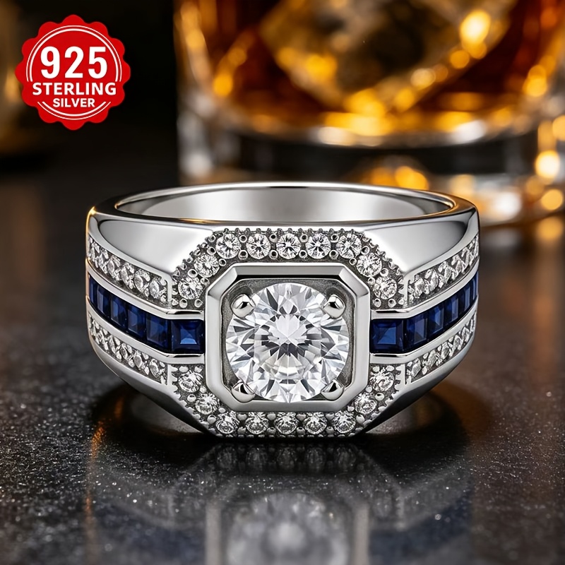 Image of 1pc S925 ' Ring, Suitable For Men And Women. Luxurious And Easy, Elegant And Fashionable. A Great Gift For Men Or Women. Suitable For Daily Wear, A Gift For Festivals Friday