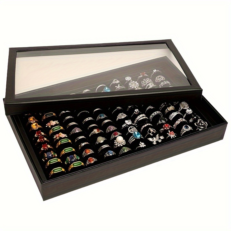 

- Organizer Box - Dustproof Jewelry Display Case Lid, For & Bedroom Decor