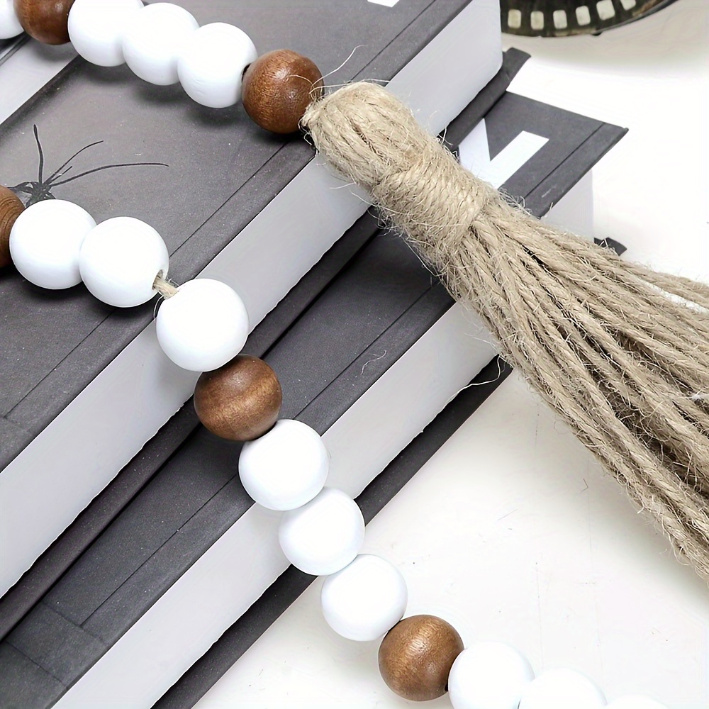 Wood Beads Decorative Bead Strands Patriotic Wood Beads With Star