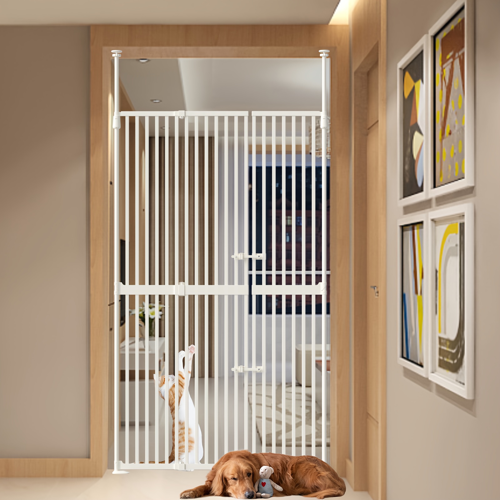 Barrière De Sécurité Extensible Pour Chat Pour Salon, Chambre à