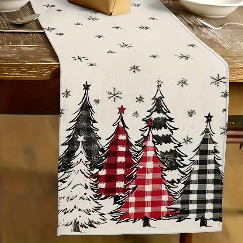 

1pc Christmas Table - Rectangular Table And , For And , , , And Decorations