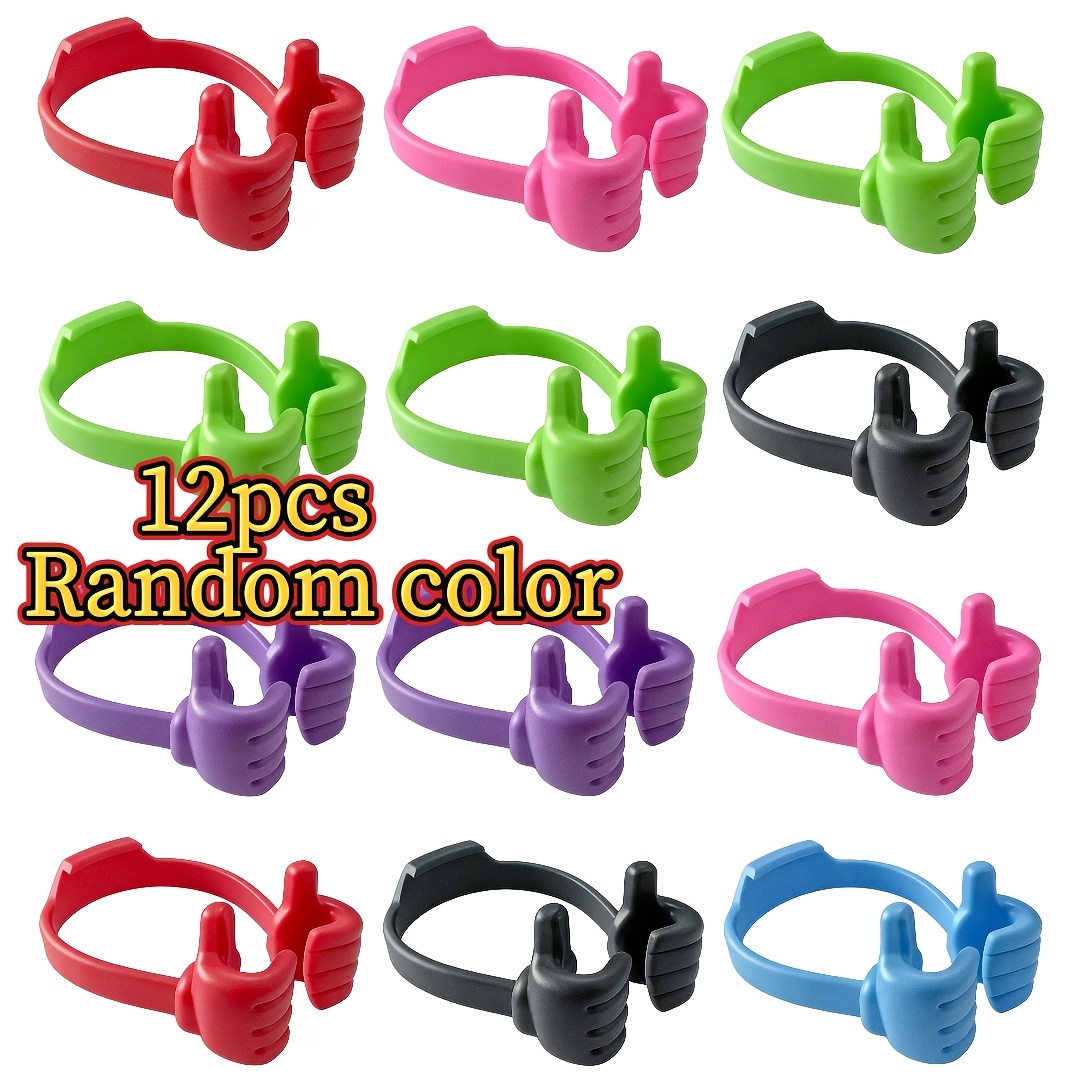 E-shop 12er-Pack Mini Handy- und Tablet-Ständer Set, Universal Freisprecheinrichtung Halter für Bett, Schreibtisch und Büro, Mehrfarbig