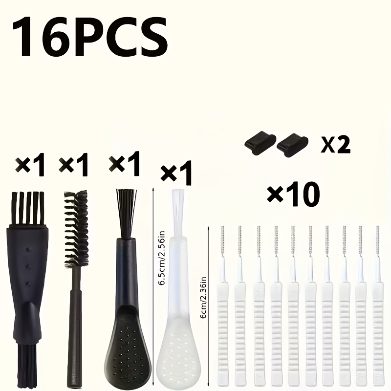 TEMU 16pcs Type-c Port Dust Plug Keyboard Cleaner Kit Protects Mobile Phone Charging Port, Computer Dust Cell Phone Cleaner