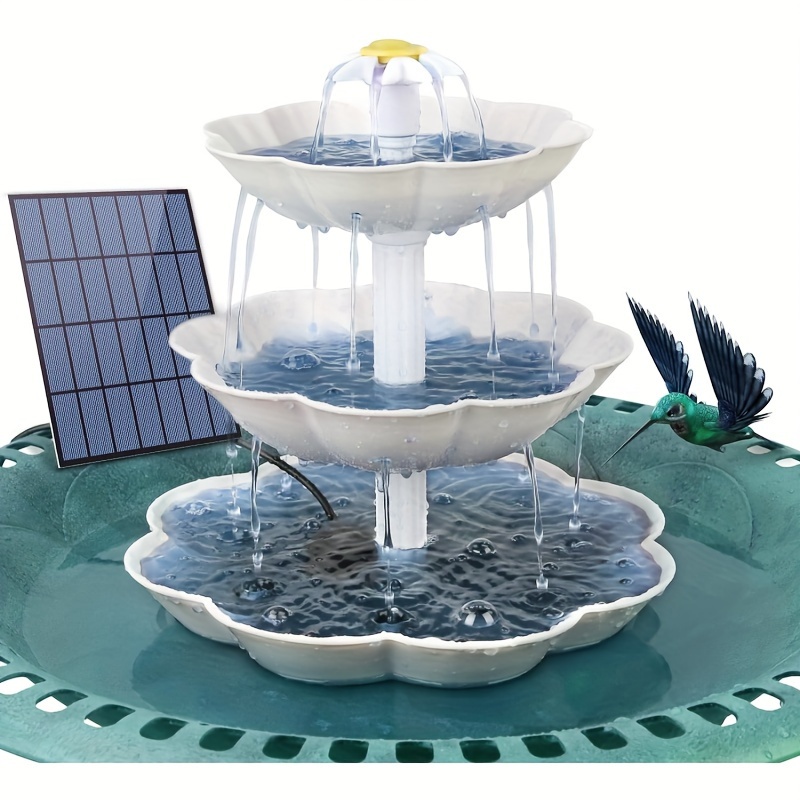 

Aisitin Solar Bird Bath Fountain With 3 Tiered Bird Bath, Detachable 3.5w Decorative Fountain, Diy Water Features And Suitable For Bird Bath, Garden Decoration, Outdoor Bird Feeder