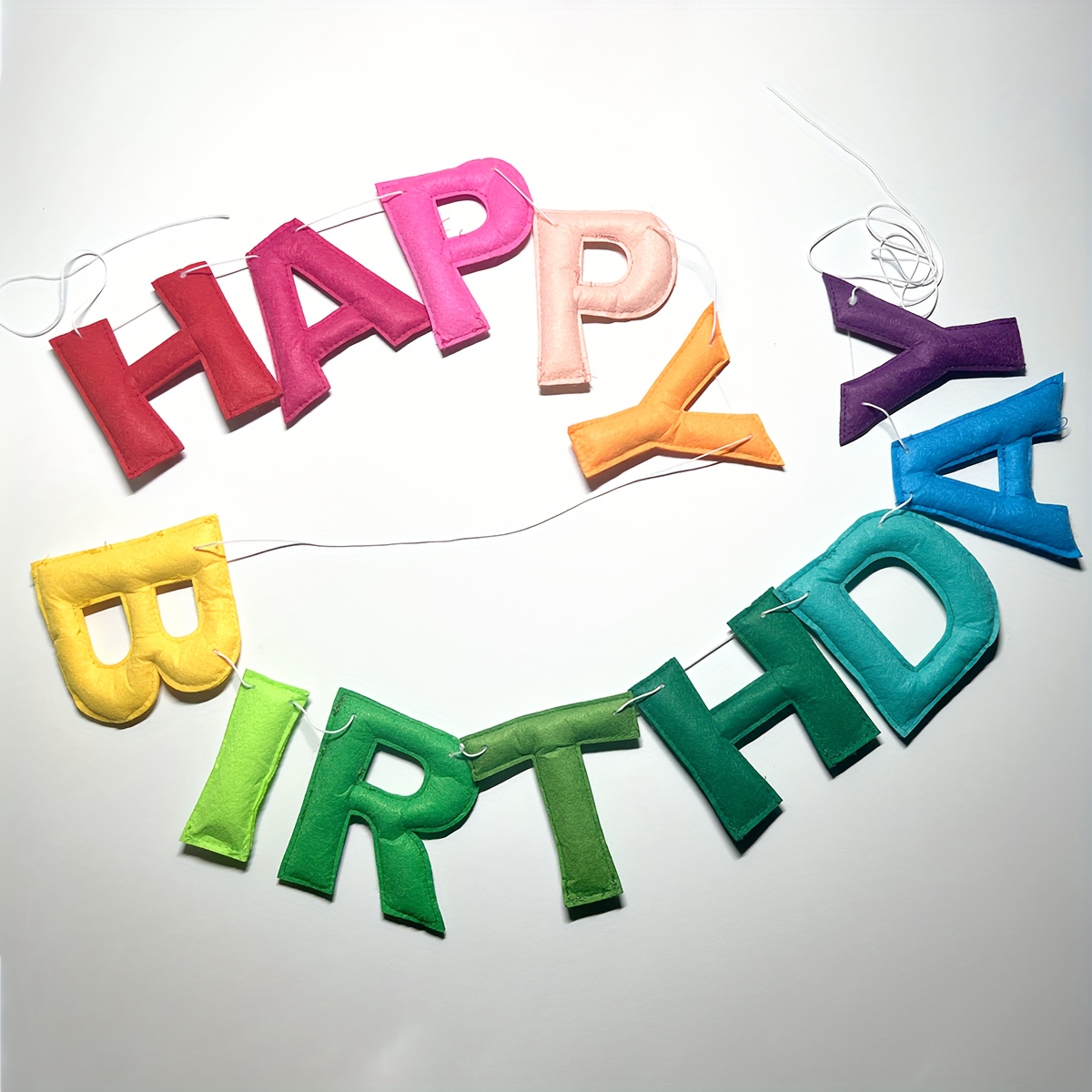 Felt Birthday Decoration | Birthday Banner | Felt Birthday Sign | Party Decoration For Birthdays (rainbow Theme) Halloween Decorations & Christmas Decorations