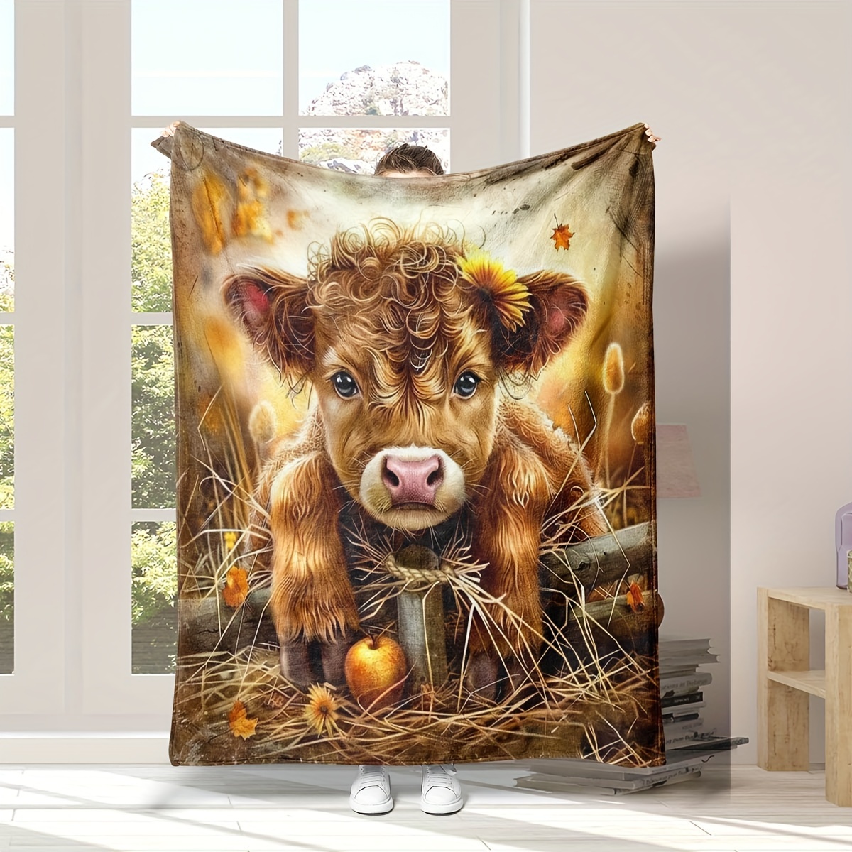 

Print Flannel Throw Blanket - Soft, Warm & For Couch, Bed, Office, And Travel - Machine Washable