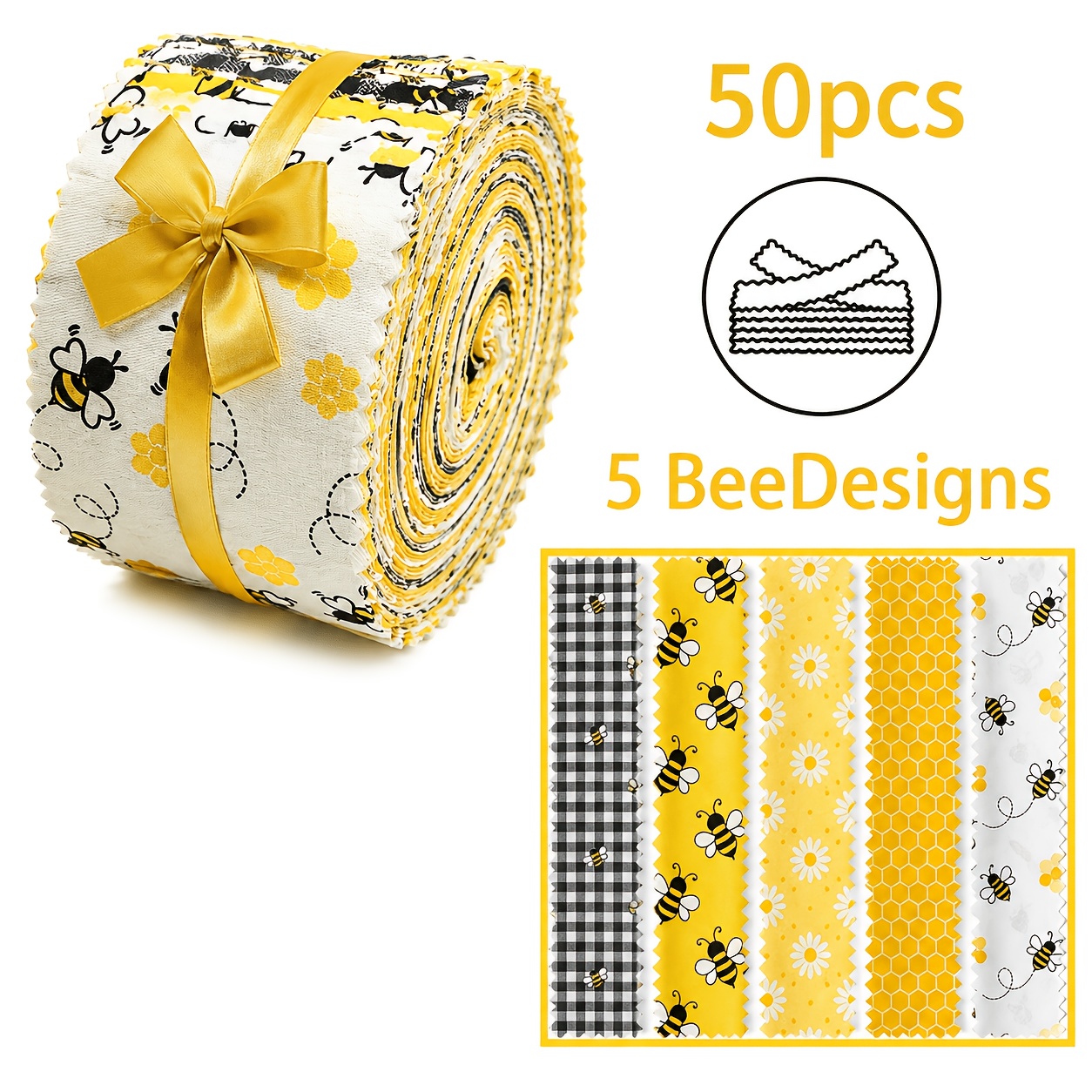 TEMU 50pcs Tissu de loisirs créatifs, Bandes de tissu pour le quilting | Bandes de tissu pour le quilting Jelly Roll, Tissu de loisirs créatifs pour