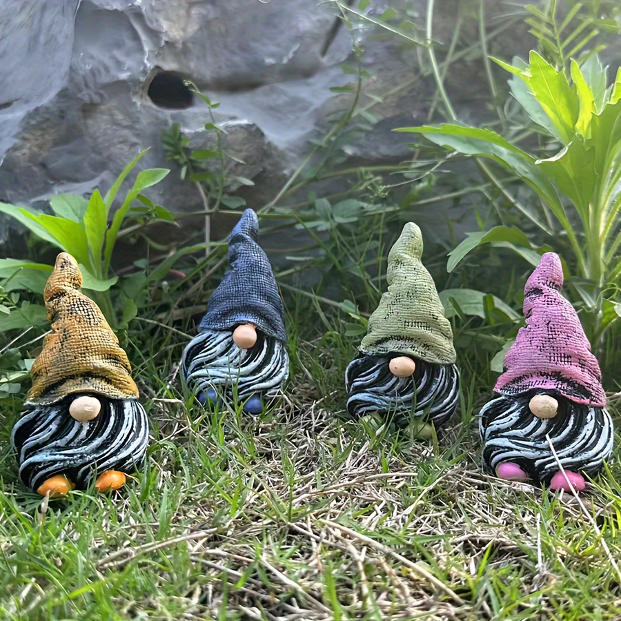 

1pc Rustic Garden Gnome Statues, Resin Outdoor Fairy Dwarf Decor, Colorful Country Style Elf For Yard & Lawn Decoration