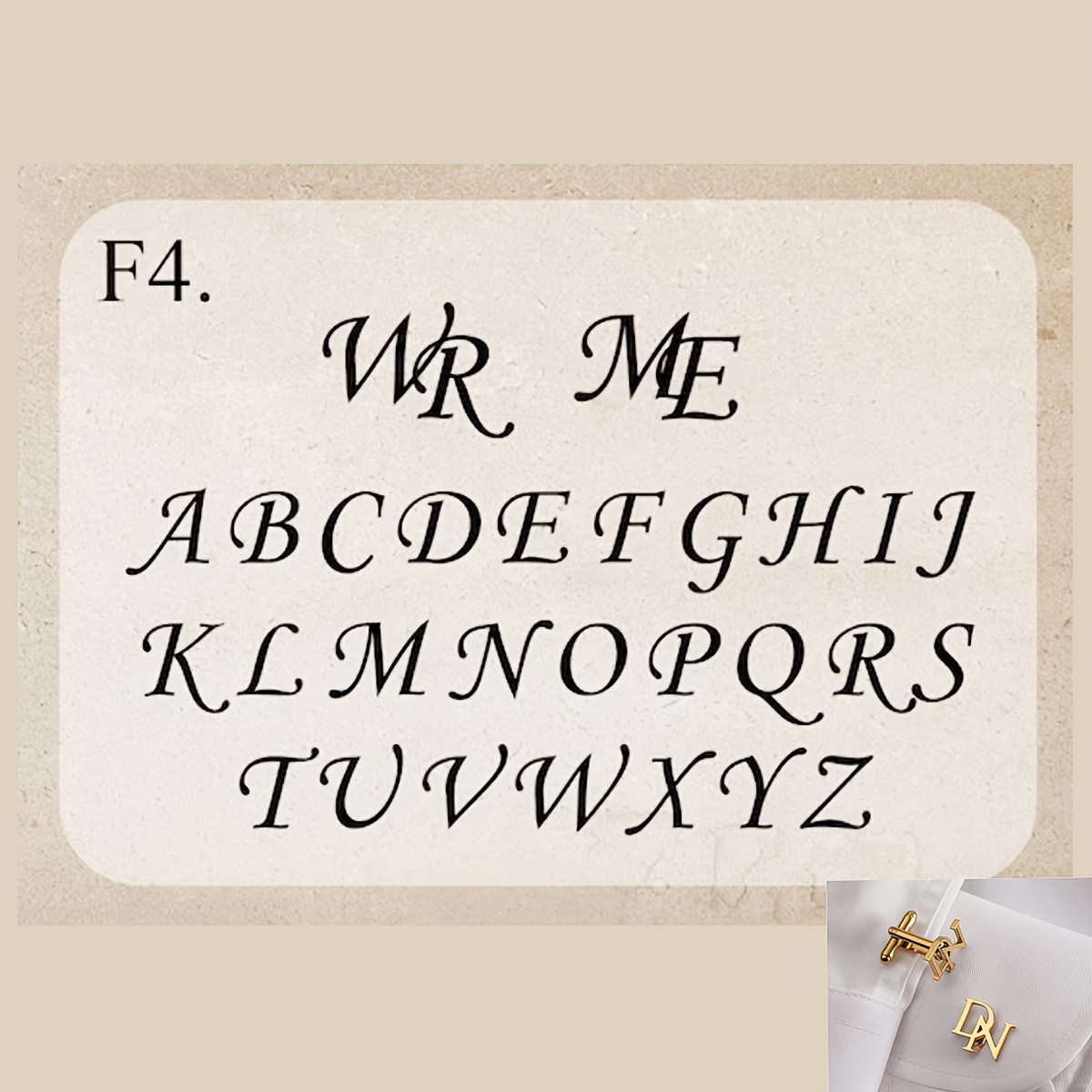 TEMU Customize A Pair Of Stylish And Elegant Men's Cufflinks, Personalized Minimalist Casual Letter Gentleman Cufflinks, Stainless Steel Multi-style