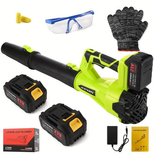 high power cordless leaf blower with 4 0ah batteries 580cfm 160mph 6 speed levels and extension nozzle ergonomic non slip handle lightweight design for lawn care yard hair best for christmas ideal fathers day gift