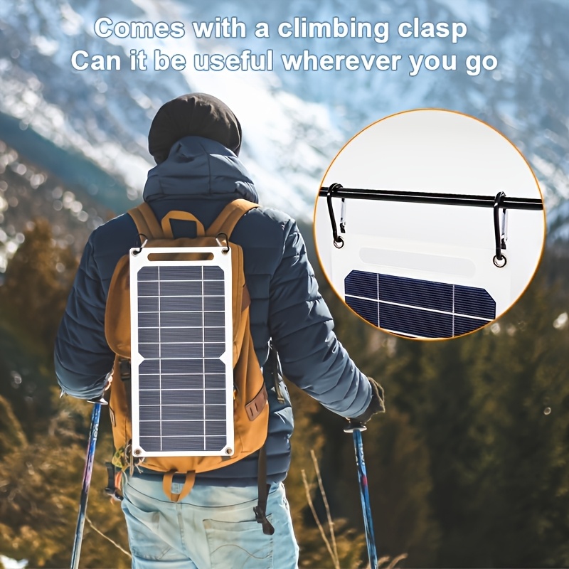 [high-performance conversion charging pad] portable solar charging panel - 5v usb safety voltage regulator, 2 usb ports with 2.5a output, lightweight for outdoor camping, home backup power supply, power bank, flashlight, fan, solar phone charger, foldable design, weatherresistant material, highefficiency regulator, emergency preparedness Product details 3