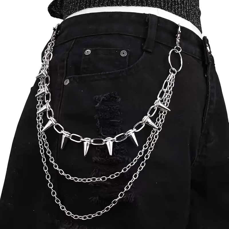 

Stylish Men's Rivet Waist Chain - Fashionable With Automatic , Iron & Alloy