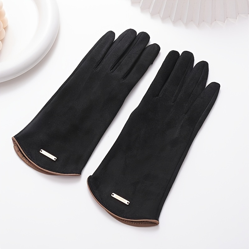 TEMU 1 di Guanti Invernali da Donna - Guanti Touchscreen Morbidi e con Elastici, 6 Colori (/Beige/Marrone//Grigio/) per Ciclismo, Esterno e Casual