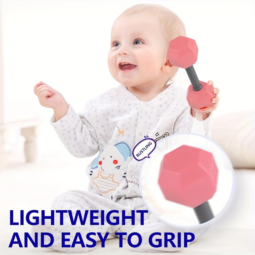 2pcs baby dumbbell mini dumbbell toys sensory rich dumbbell toys details 3