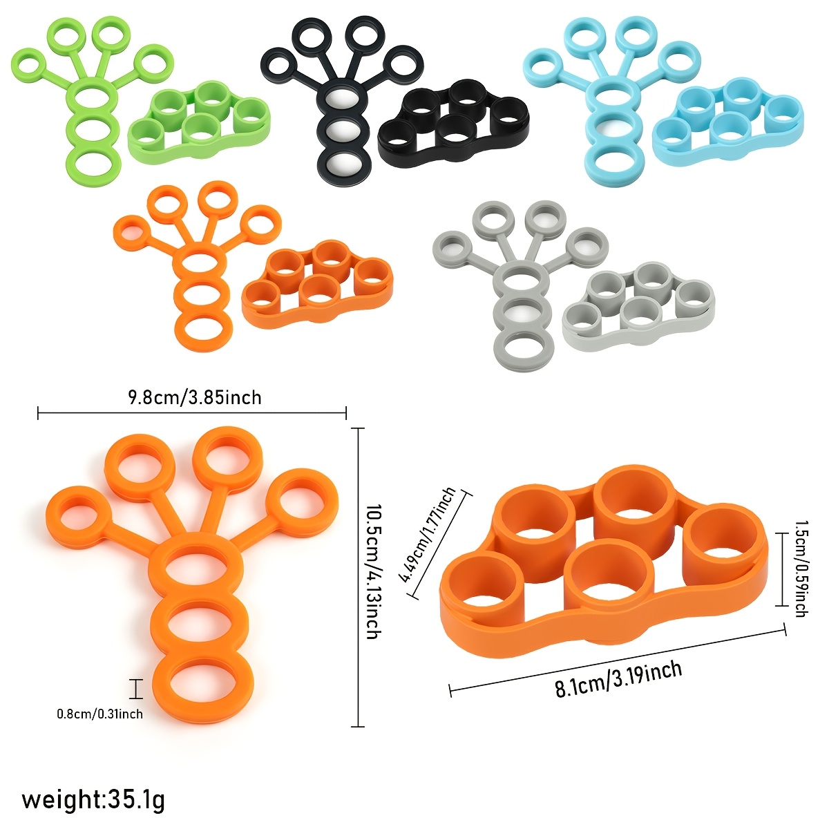 Silicone Finger Trainer 2 Pack Resistance Bands