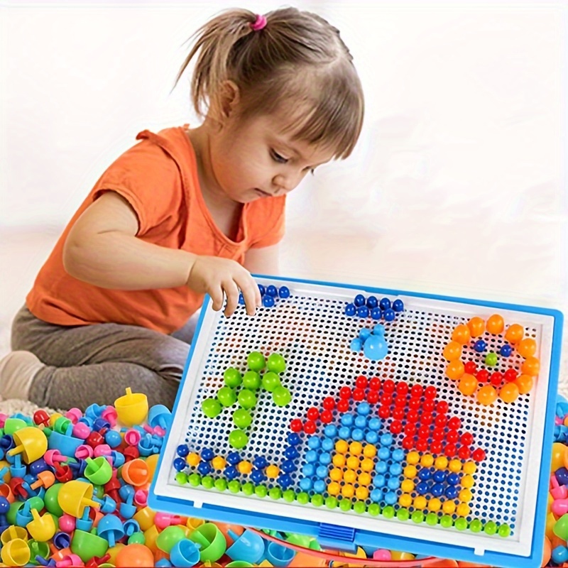 

Interactive Puzzle Board For Kids: Beads And Shapes For And Parent-child Play ( 6-8)