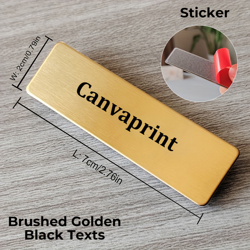 E-shop Individuelles Edelstahl-Etikett mit Kleberückseite, 7x2 cm, lasergraviertes schwarzes Text und Muster, personalisierbar mit 2 Zeilen Text, kann