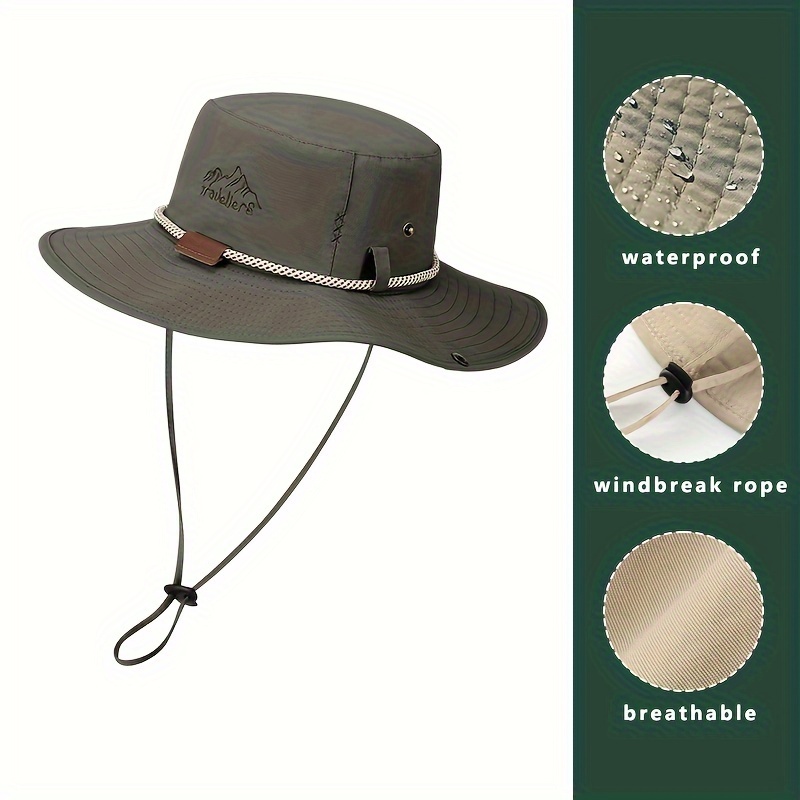 Fishing Hat Sun UV Protection UPF 50+ Sun Hat Bucket Summer Men Women Large  Wide Brim Hiking Outdoor Hats-Army Green 