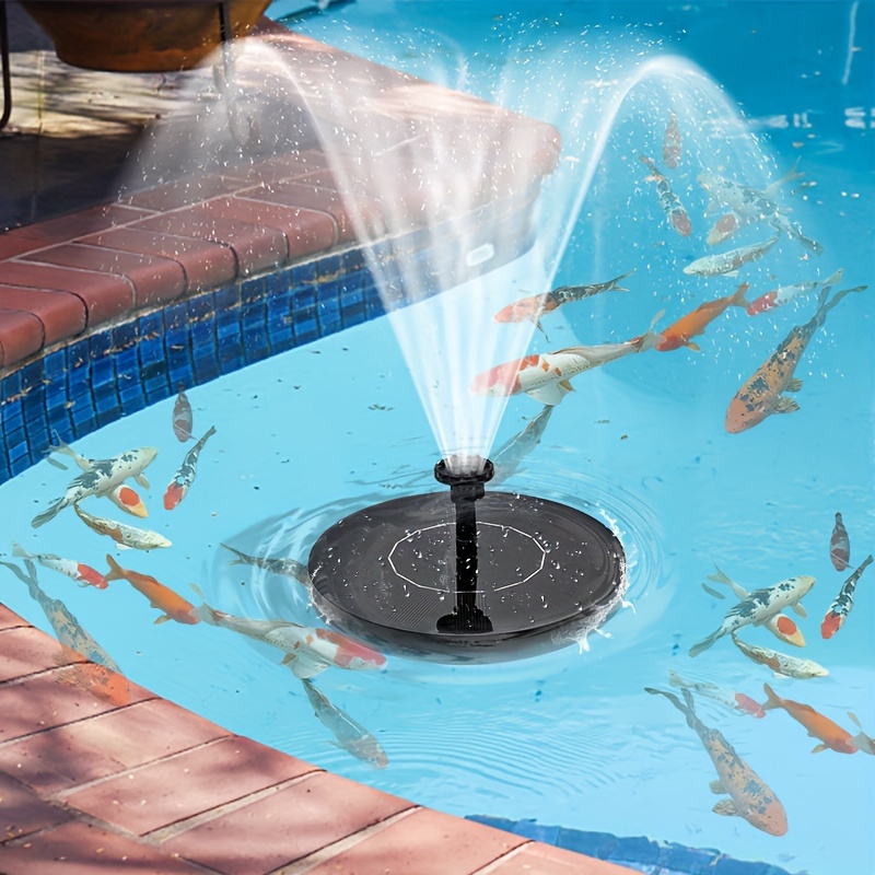 

decorative" Solar-powered Floating Fountain - Versatile Outdoor Water Pump For Bird Baths, Ponds, Swimming Pools & Gardens
