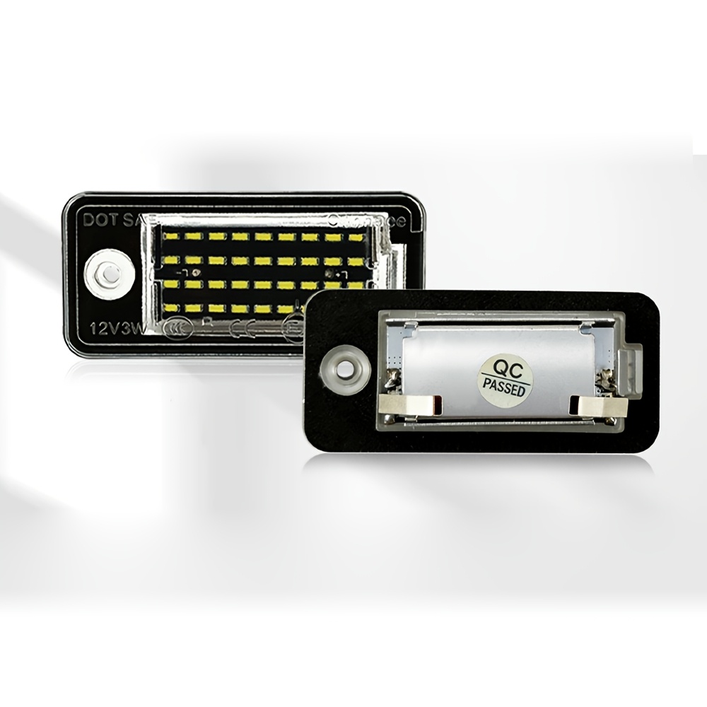 TEMU Juego de 2 luces LED para matrícula con 39 SMD para varios modelos AUDI, incluyendo A6, A3, A4, S4, RS4, B6, B7, RS6, S6, C6, S5, Q7, A8, S8 y ,