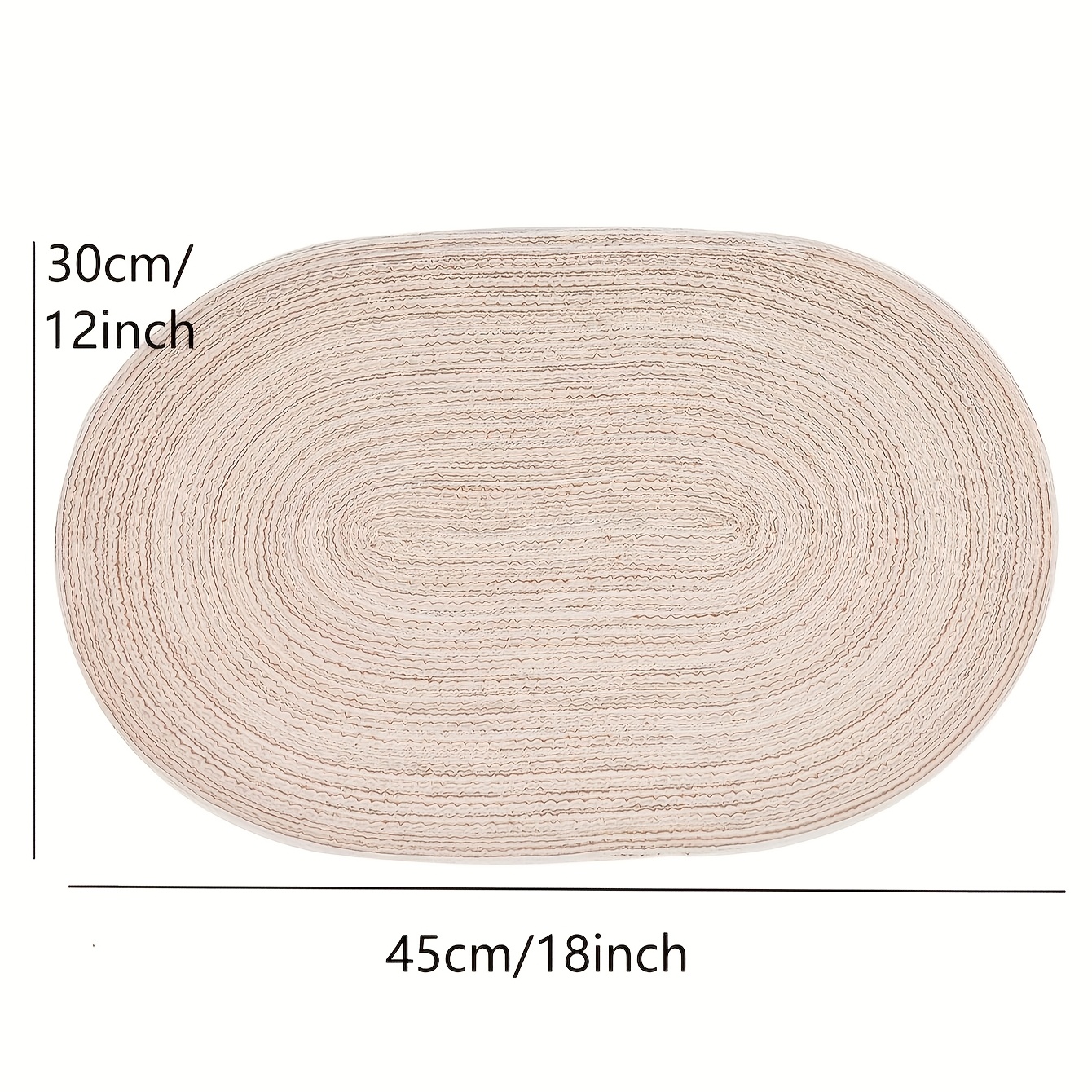 4 6 8 10pcs oval polyester table mats washable soft durable hand wash only ideal for dining decor   home office or party use party table decor elegant table setting durable table mat table decorations Product details 4